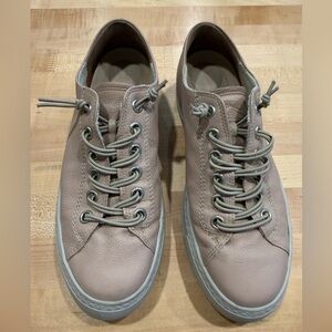 Paul Green Hadley Platform Dusty Pink Mauve Leather Low-Top Sneakers